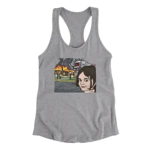 Disaster Girl Meme Funny Women's Racerback Tank