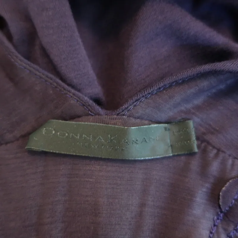 Donna Karan Draped Jersey Dress Purple Size Small Sleeveless Cowl Neck