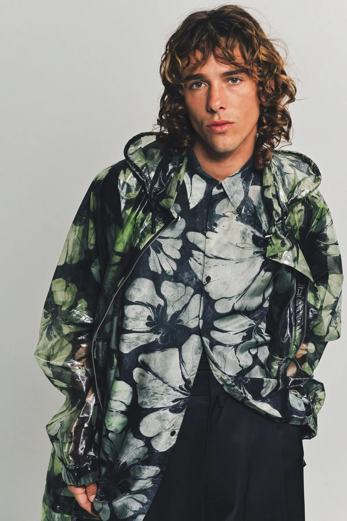 DRIES VAN NOTEN | PRINTED HOODED COAT