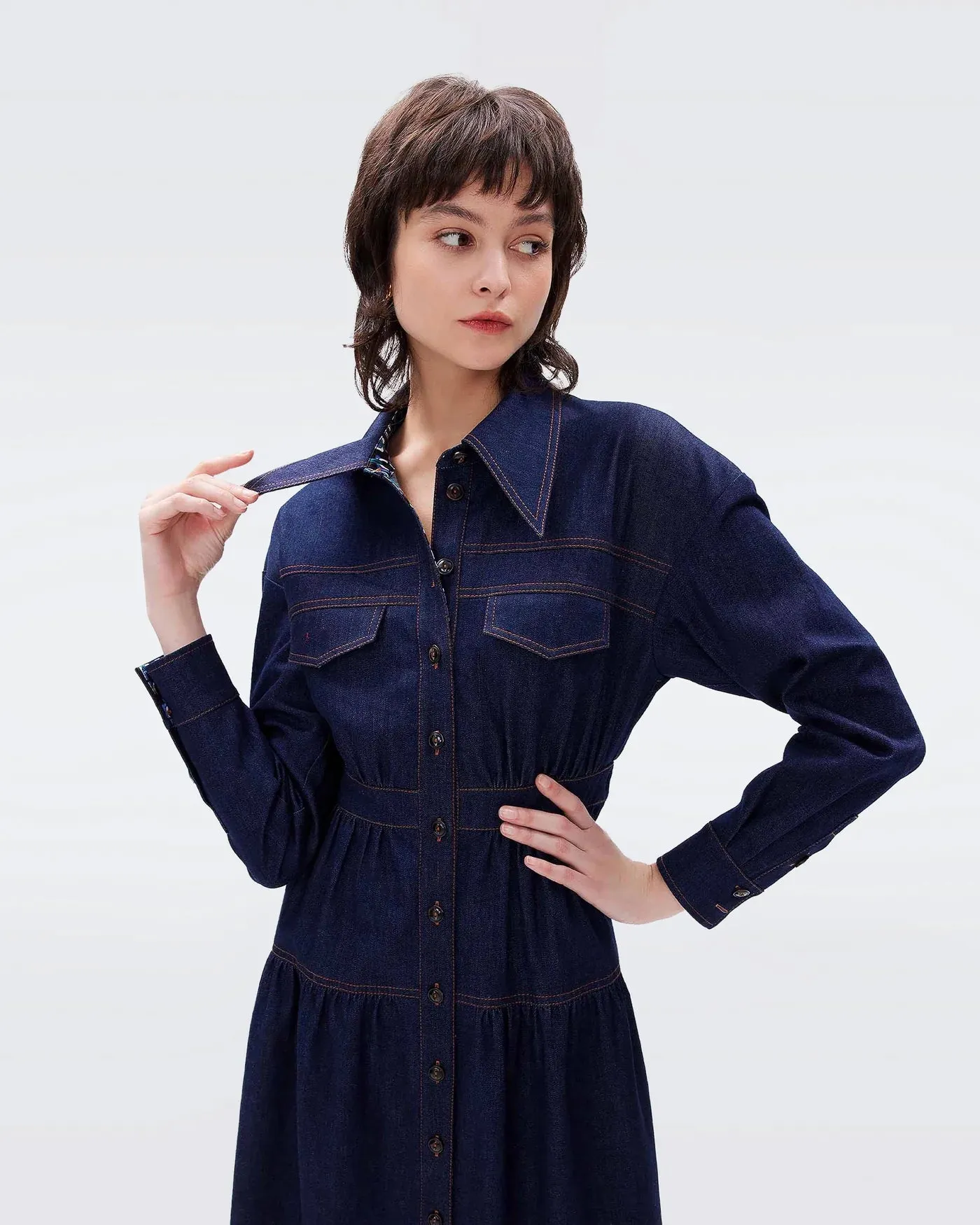 DVF - Furiosa Dress - Denim Blue