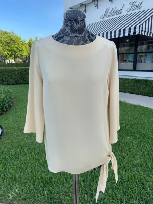 Emmelle Silk Old Gold Side Tie Tunic