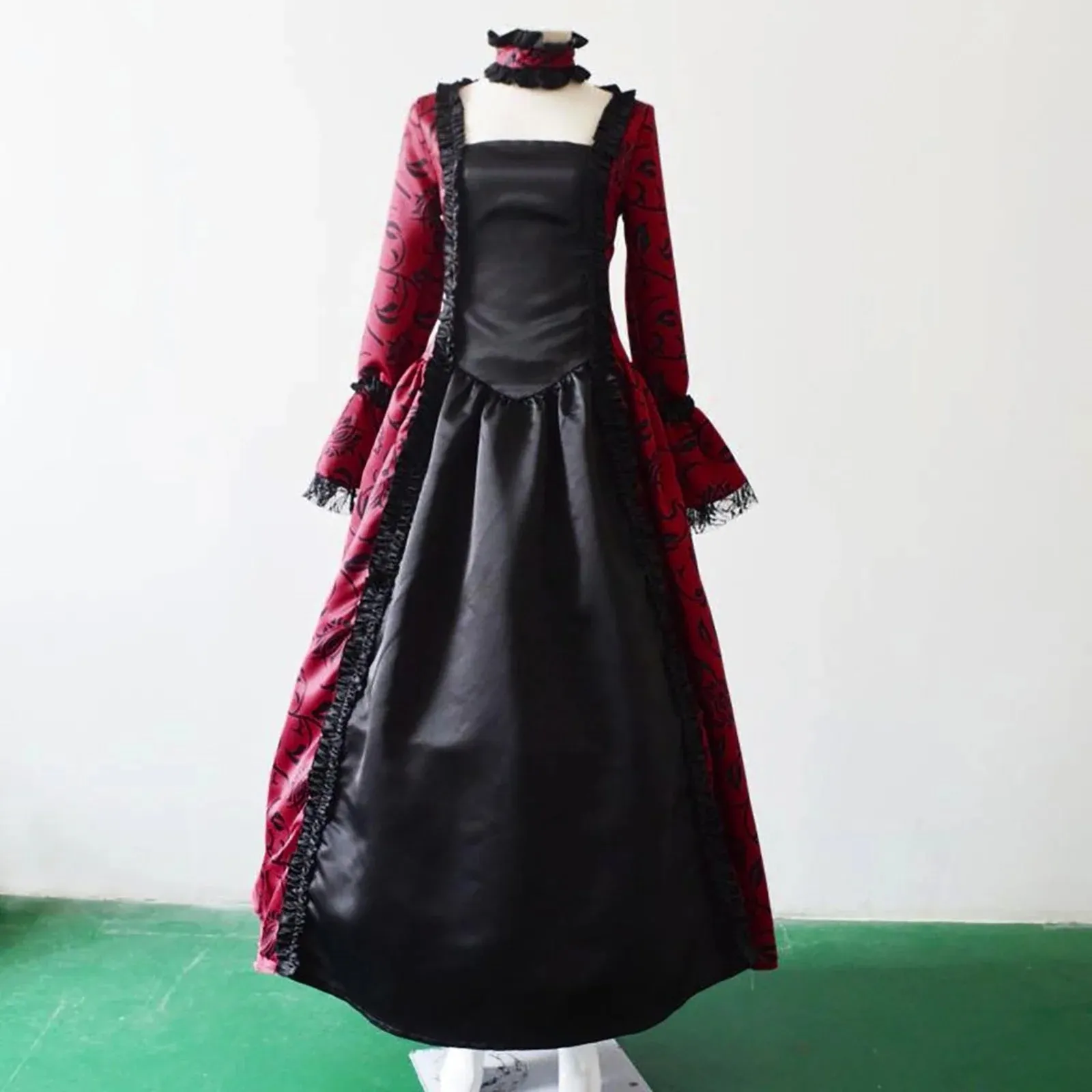 Evening Party Dress Formal Evening Dress Fall Winter Womens Dresses Retro Floral Print Ball Gowns Dress Skirt Fall Winter Gothic Retro Floral Print Ball Gowns Gowns Dress
