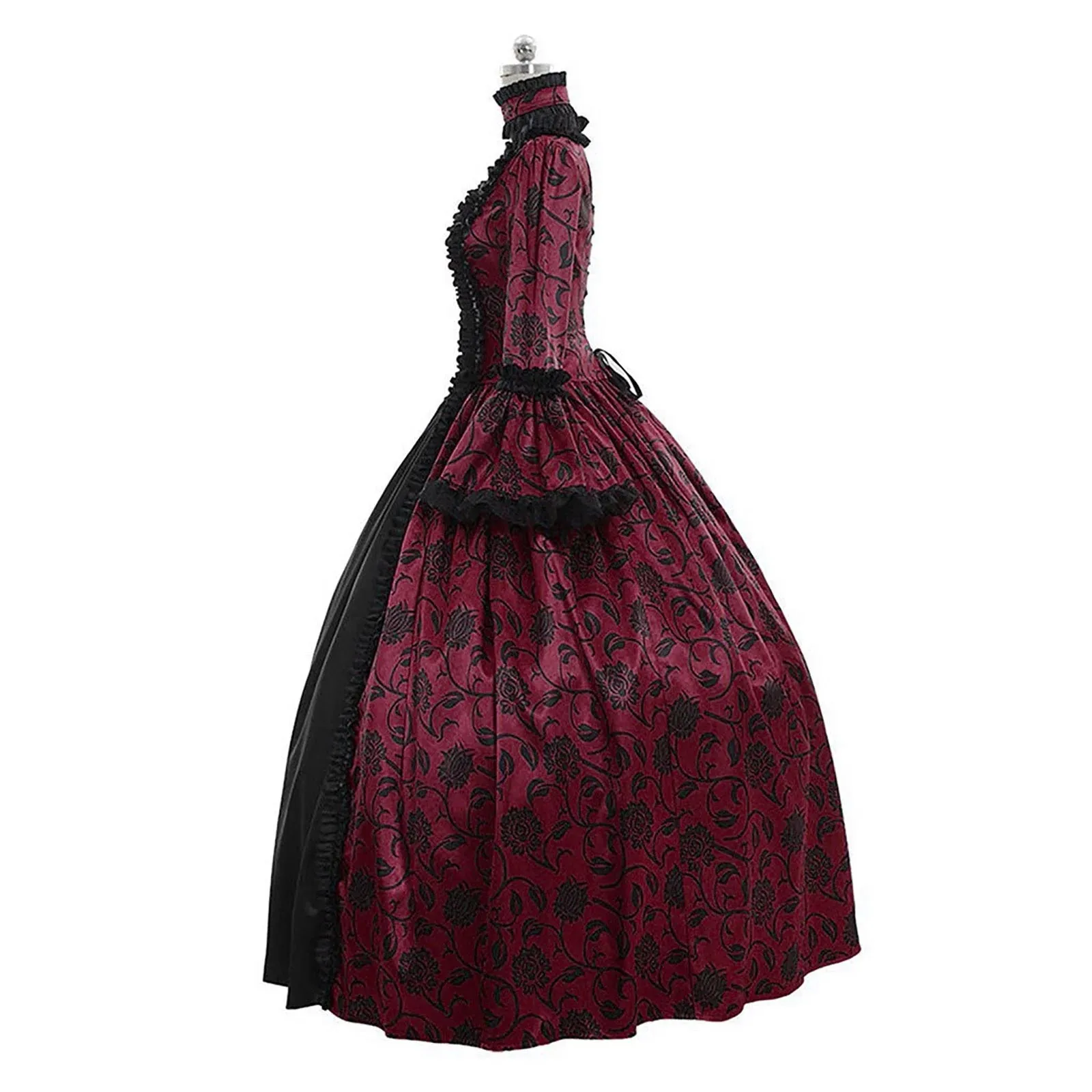 Evening Party Dress Formal Evening Dress Fall Winter Womens Dresses Retro Floral Print Ball Gowns Dress Skirt Fall Winter Gothic Retro Floral Print Ball Gowns Gowns Dress