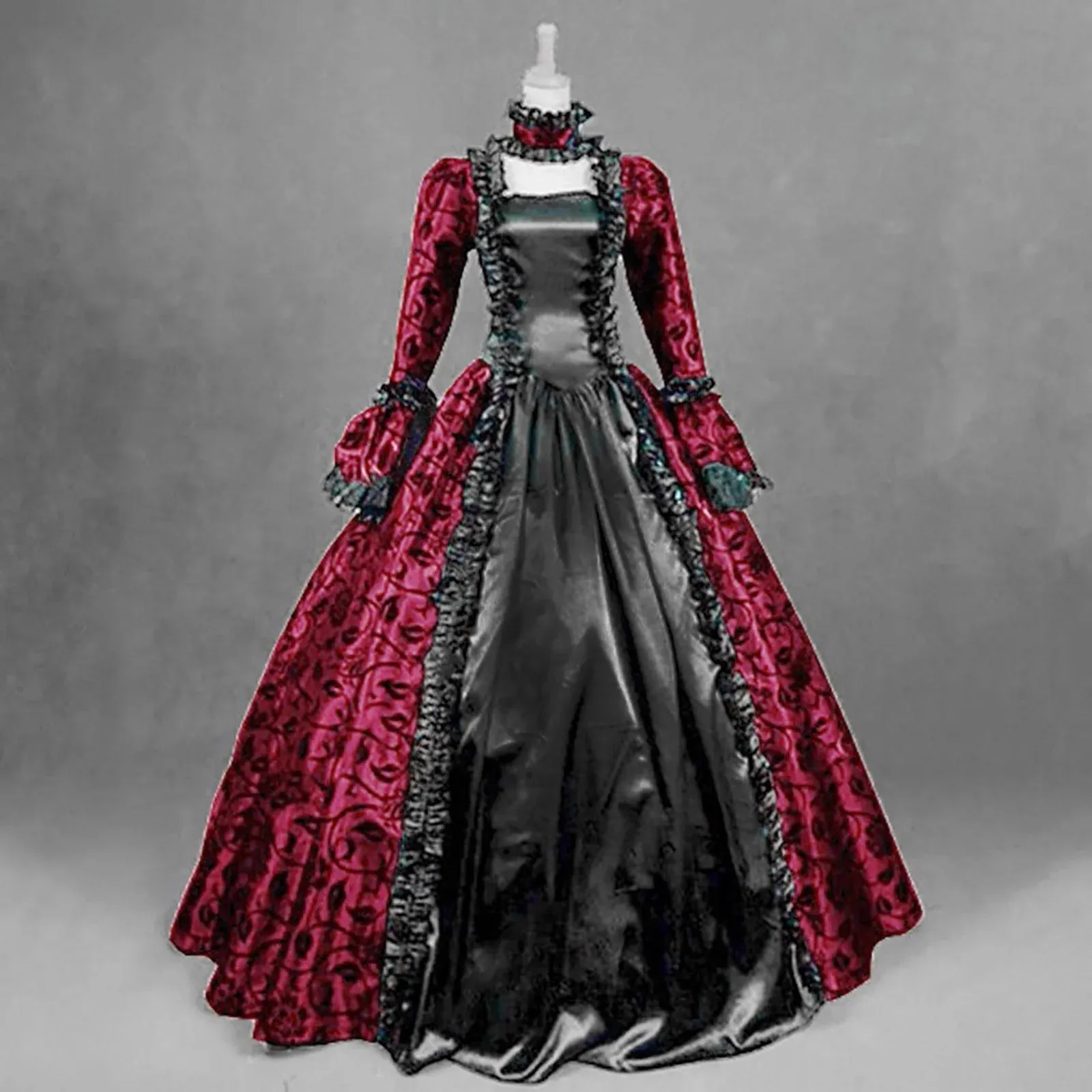 Evening Party Dress Formal Evening Dress Fall Winter Womens Dresses Retro Floral Print Ball Gowns Dress Skirt Fall Winter Gothic Retro Floral Print Ball Gowns Gowns Dress