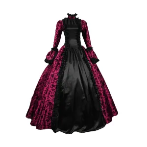 Evening Party Dress Formal Evening Dress Fall Winter Womens Dresses Retro Floral Print Ball Gowns Dress Skirt Fall Winter Gothic Retro Floral Print Ball Gowns Gowns Dress
