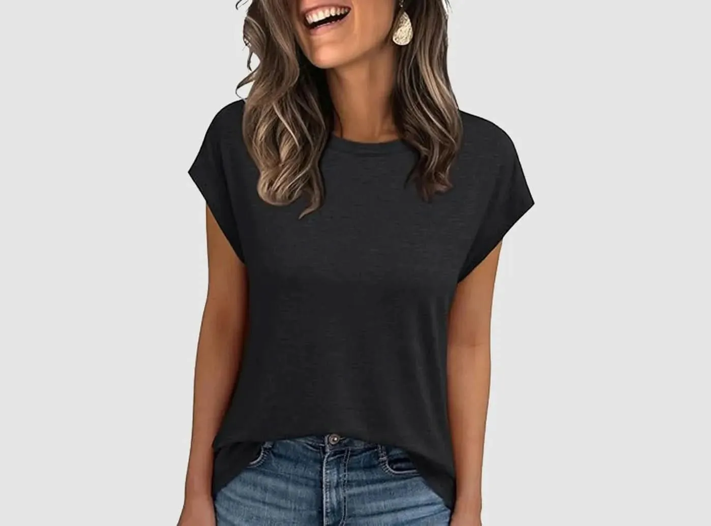 FitVille Women's Loose-Fit Sleeveless T-Shirt
