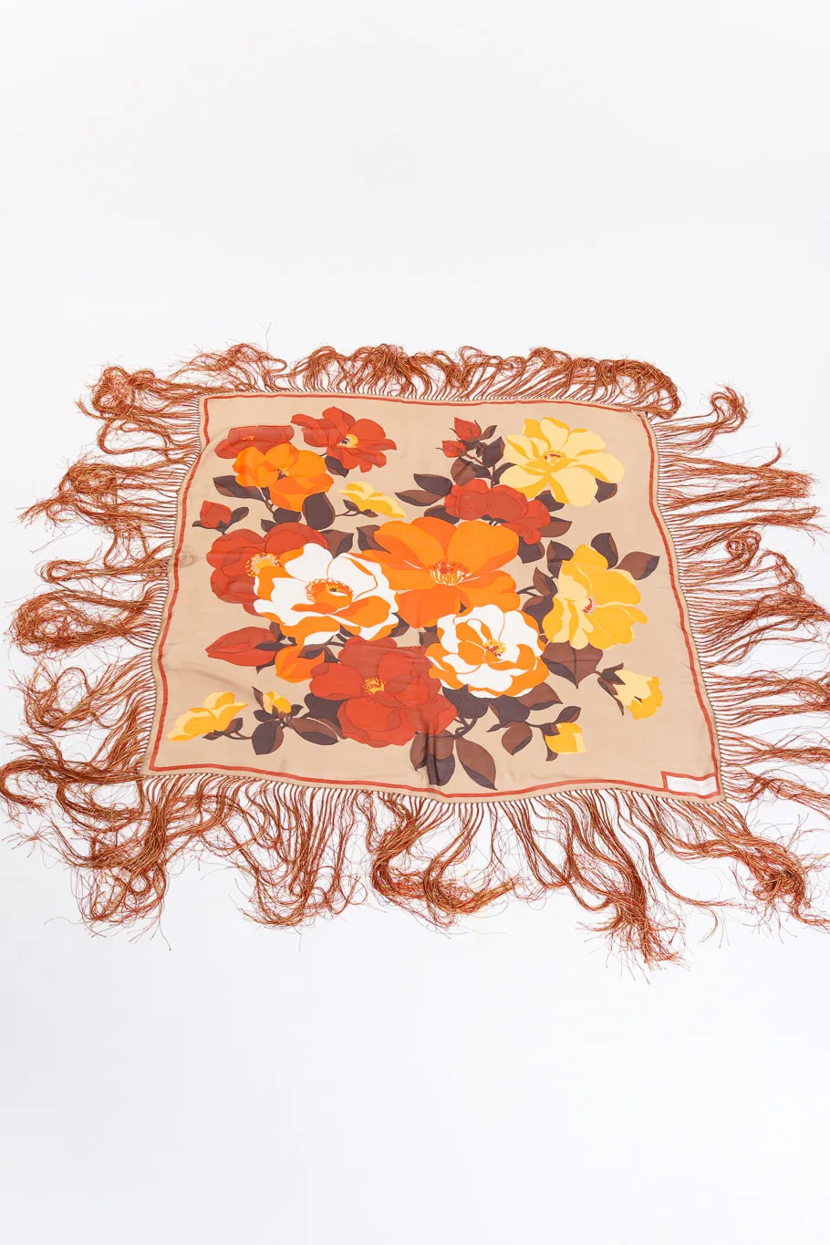 Floral Fringe Scarf