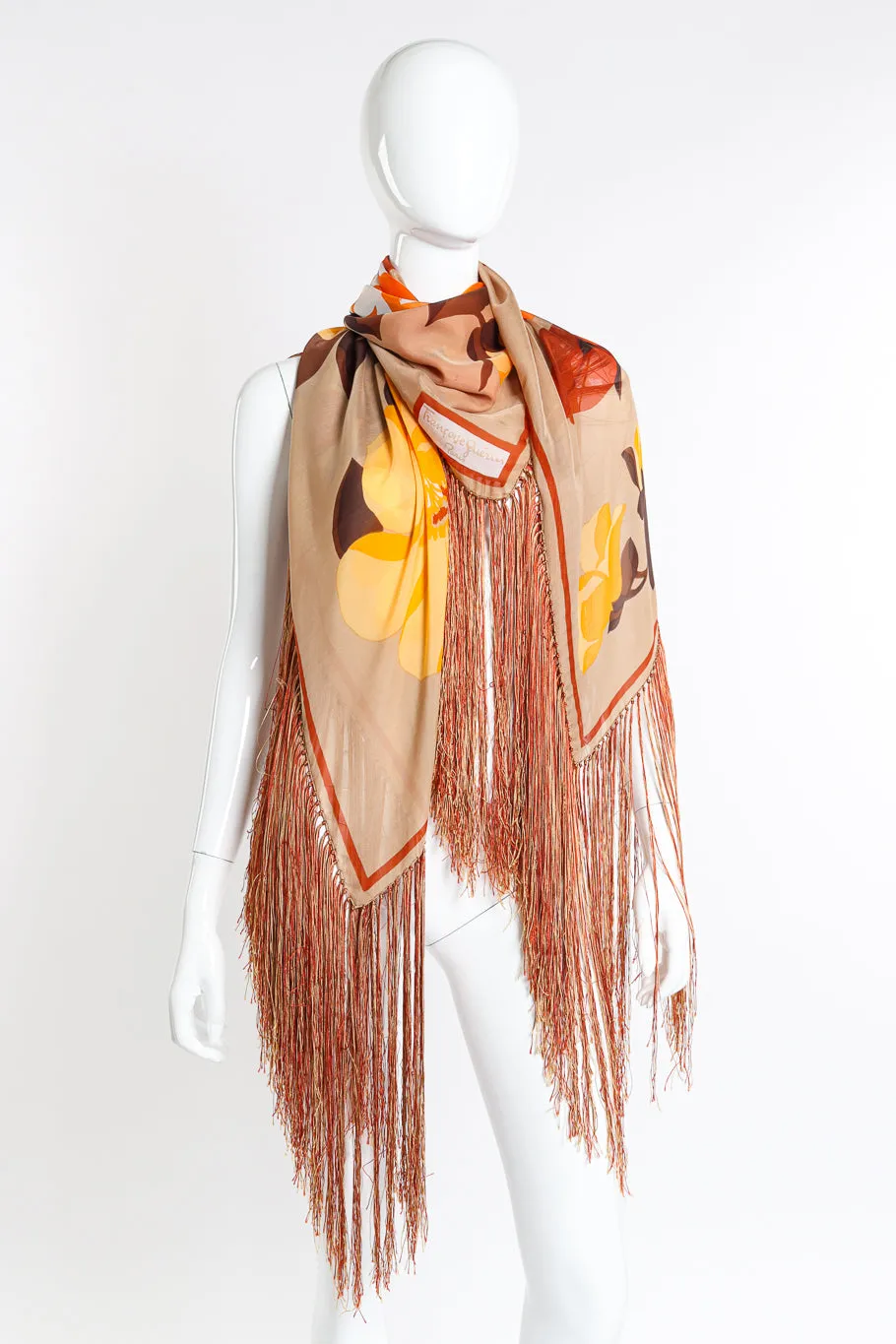 Floral Fringe Scarf