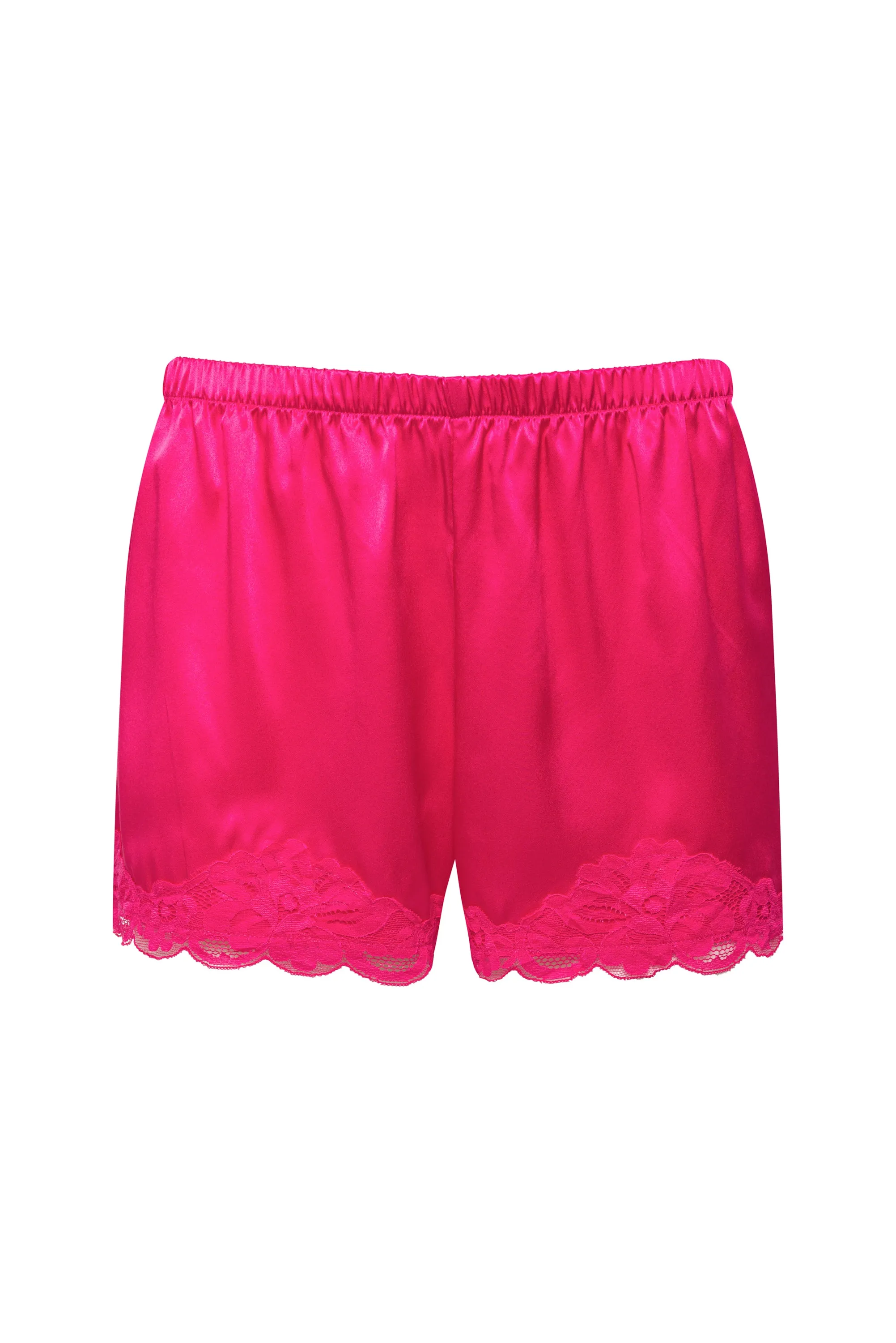 Floral Lace Silk Shorts Mystic Pink