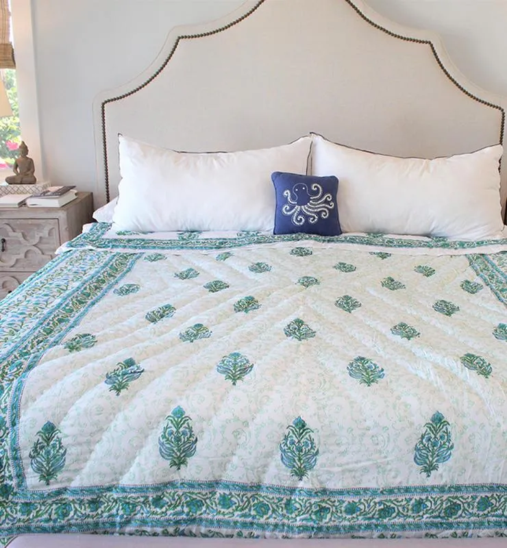 Floral Silk Quilt