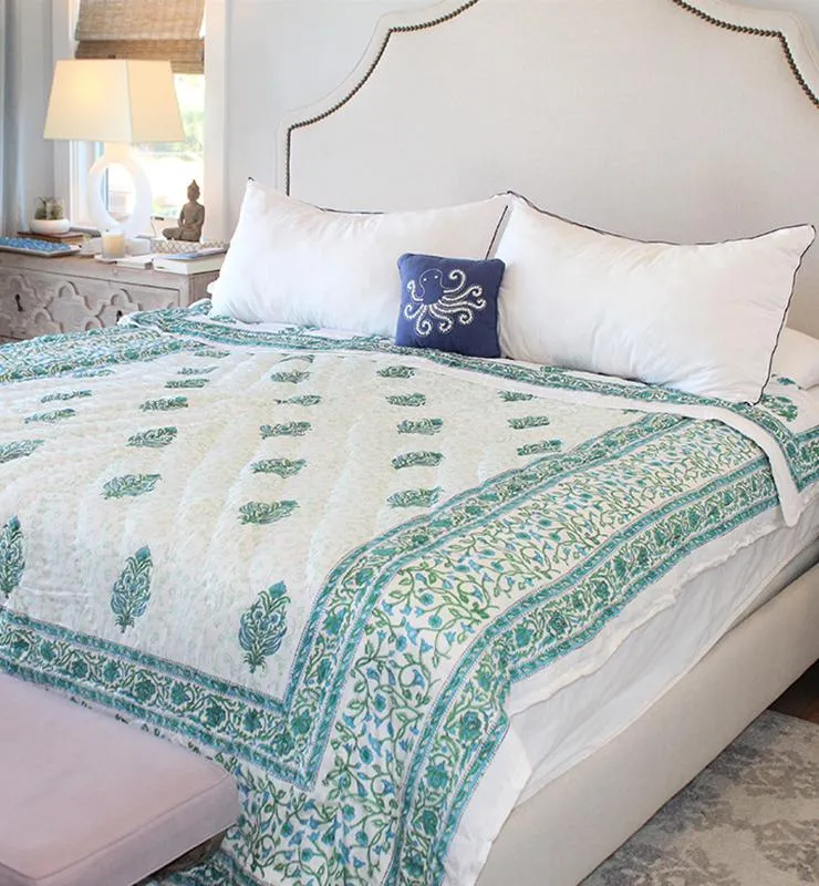 Floral Silk Quilt