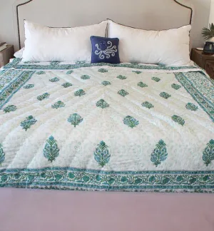 Floral Silk Quilt