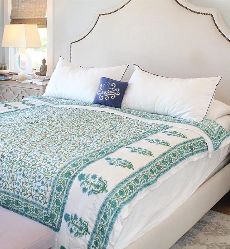Floral Silk Quilt
