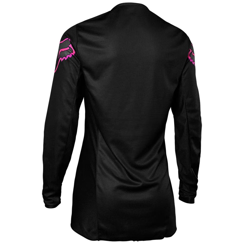 Fox Womens 180 Blackout Jersey [Black/Pink]