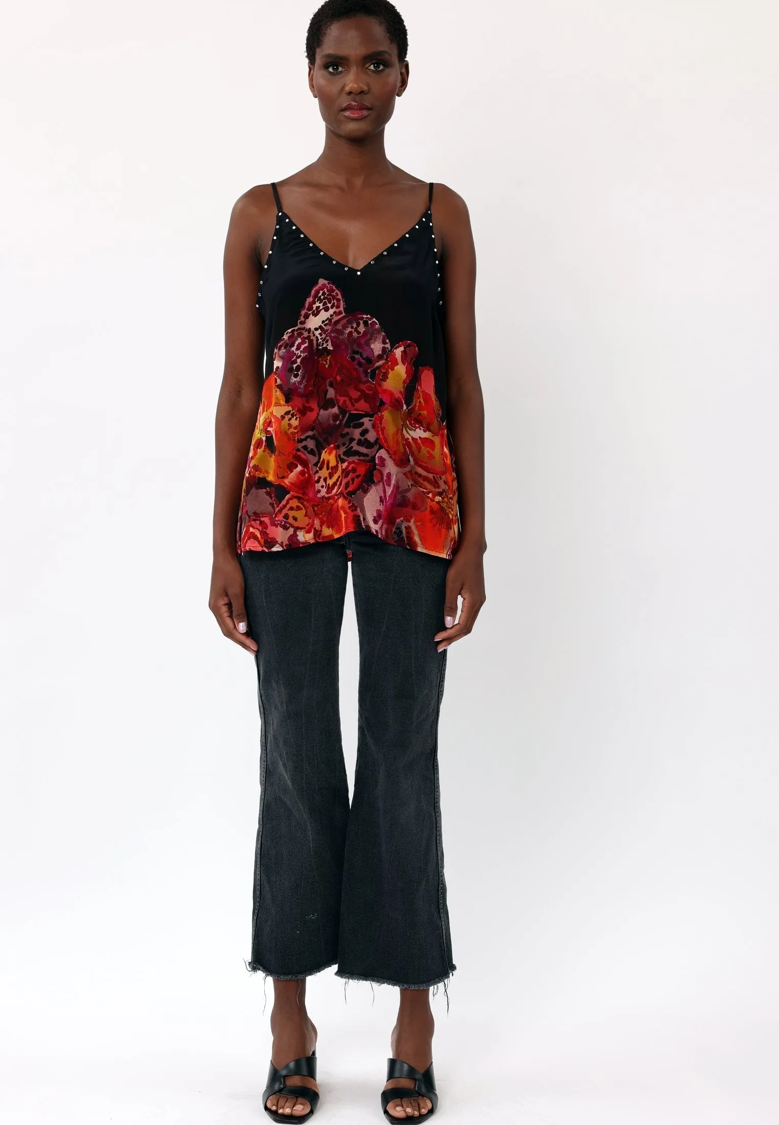 FRAME CAMI PERIPHERY BLACK