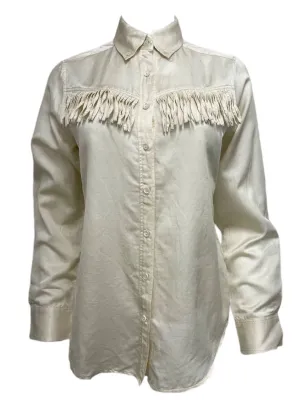 GANT RUGGER Women's Pearl Silk Howdy Silk Blend Shirt 432263