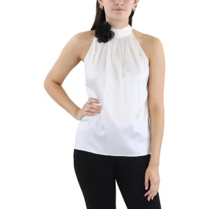 Generation Love Womens Silk Tie Neck Blouse
