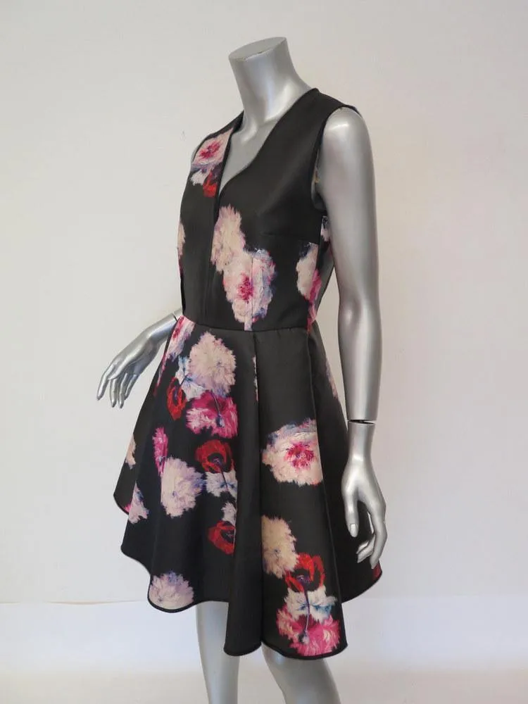 Giambattista Valli  Women's Dress: Black Silk Blend Size 6, Pre-owned