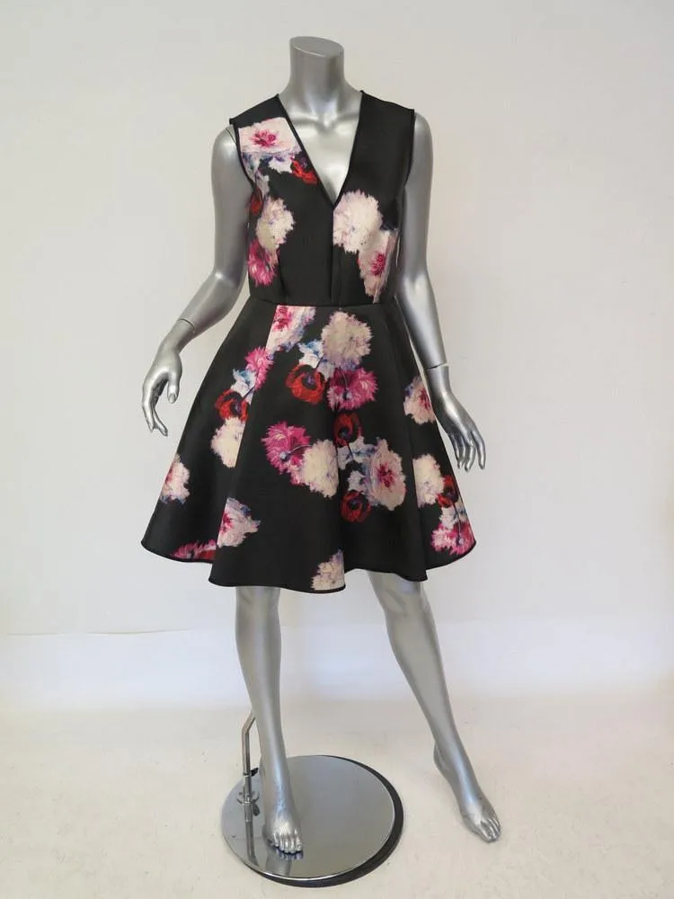Giambattista Valli  Women's Dress: Black Silk Blend Size 6, Pre-owned