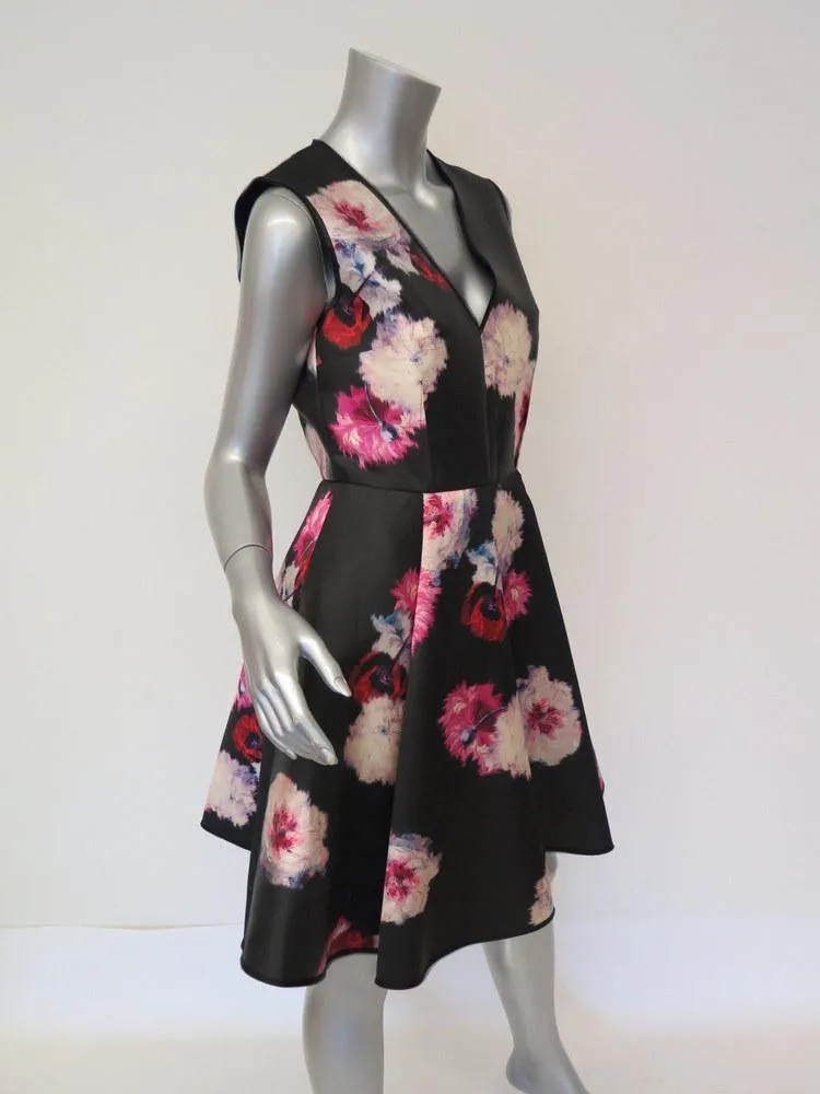 Giambattista Valli  Women's Dress: Black Silk Blend Size 6, Pre-owned