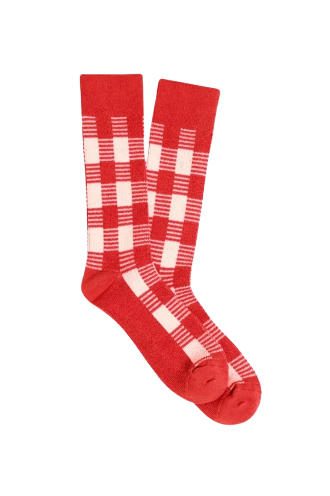 Gingham Socks | Cherry / Cream