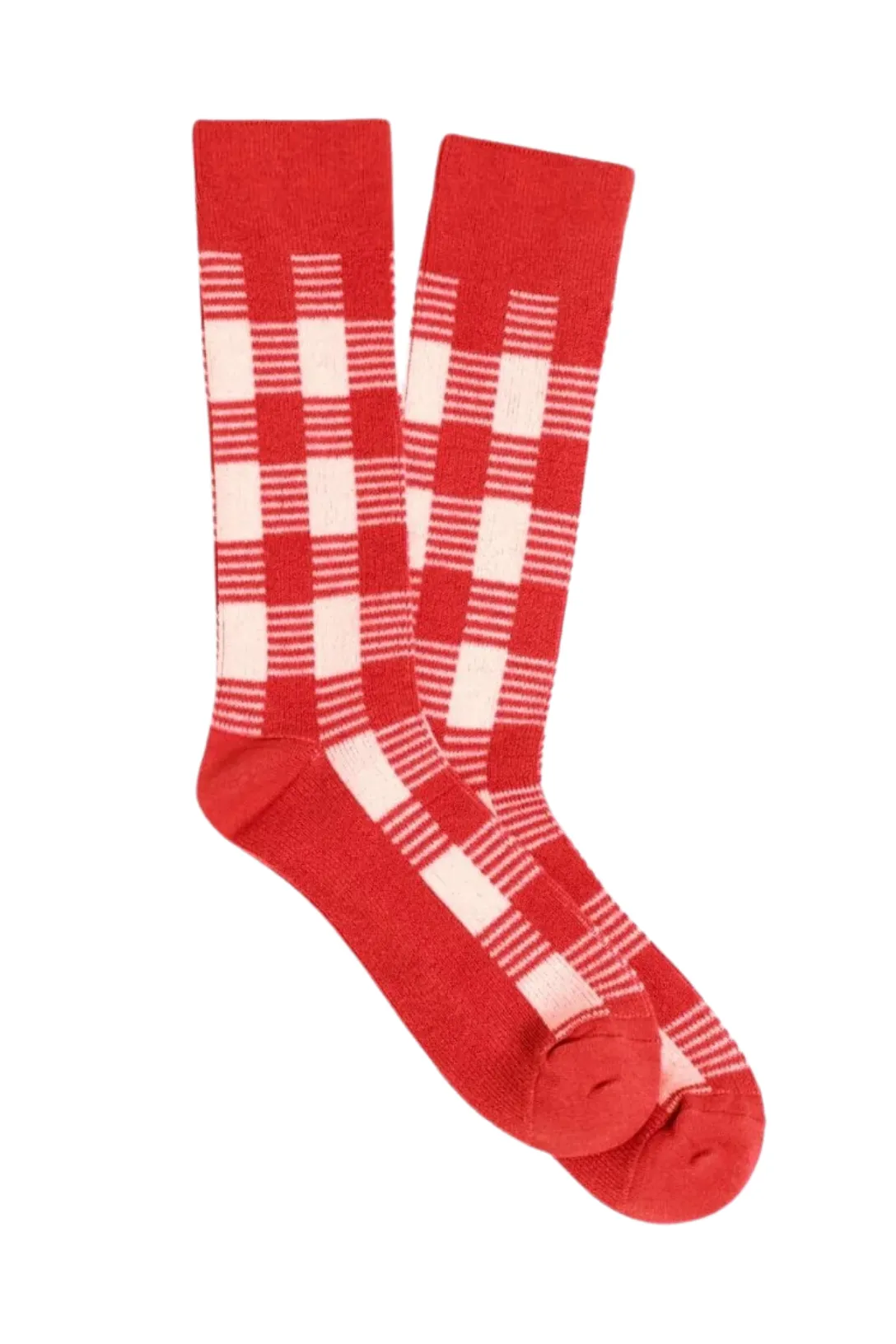 Gingham Socks | Cherry / Cream