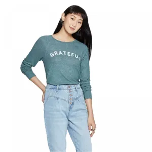 Grayson/Threads Women's Grateful Long Sleeve Graphic T-Shirt