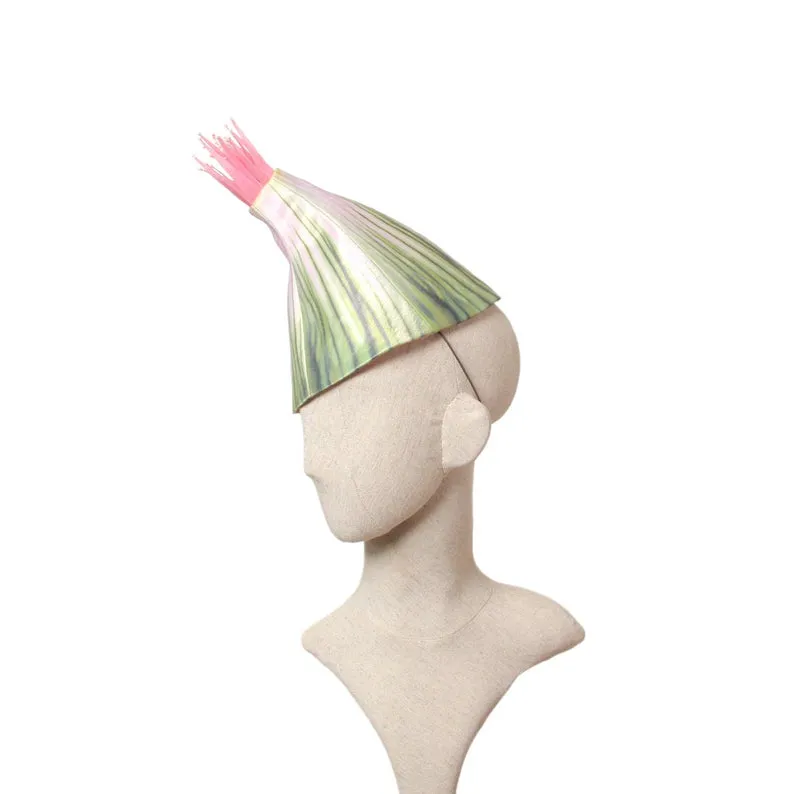 Green and pink sprouts cone