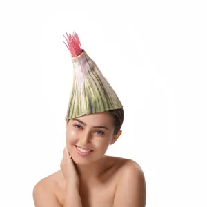 Green and pink sprouts cone