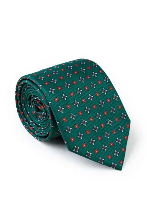 Green Floral Tie Loose