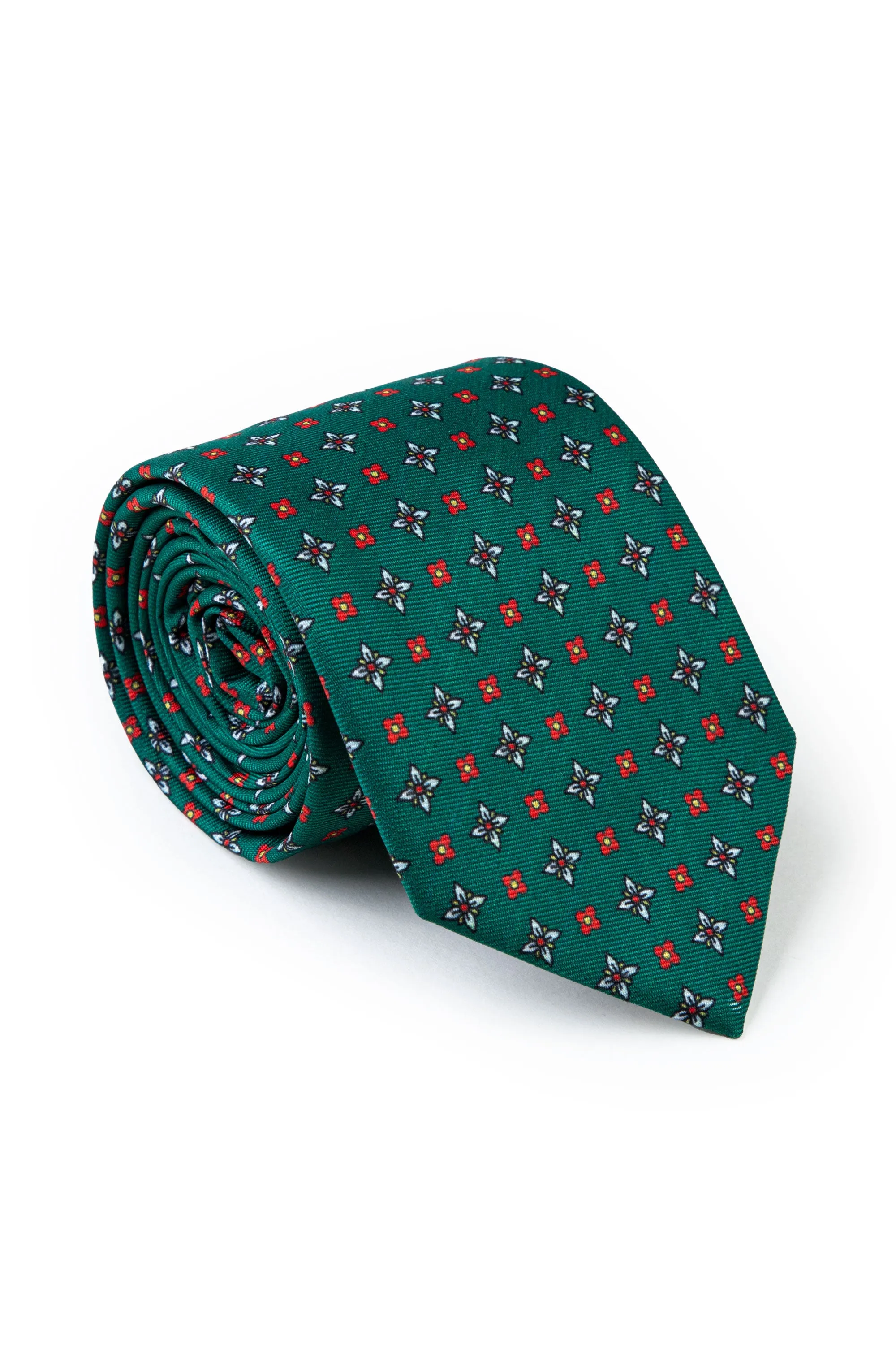 Green Floral Tie Loose