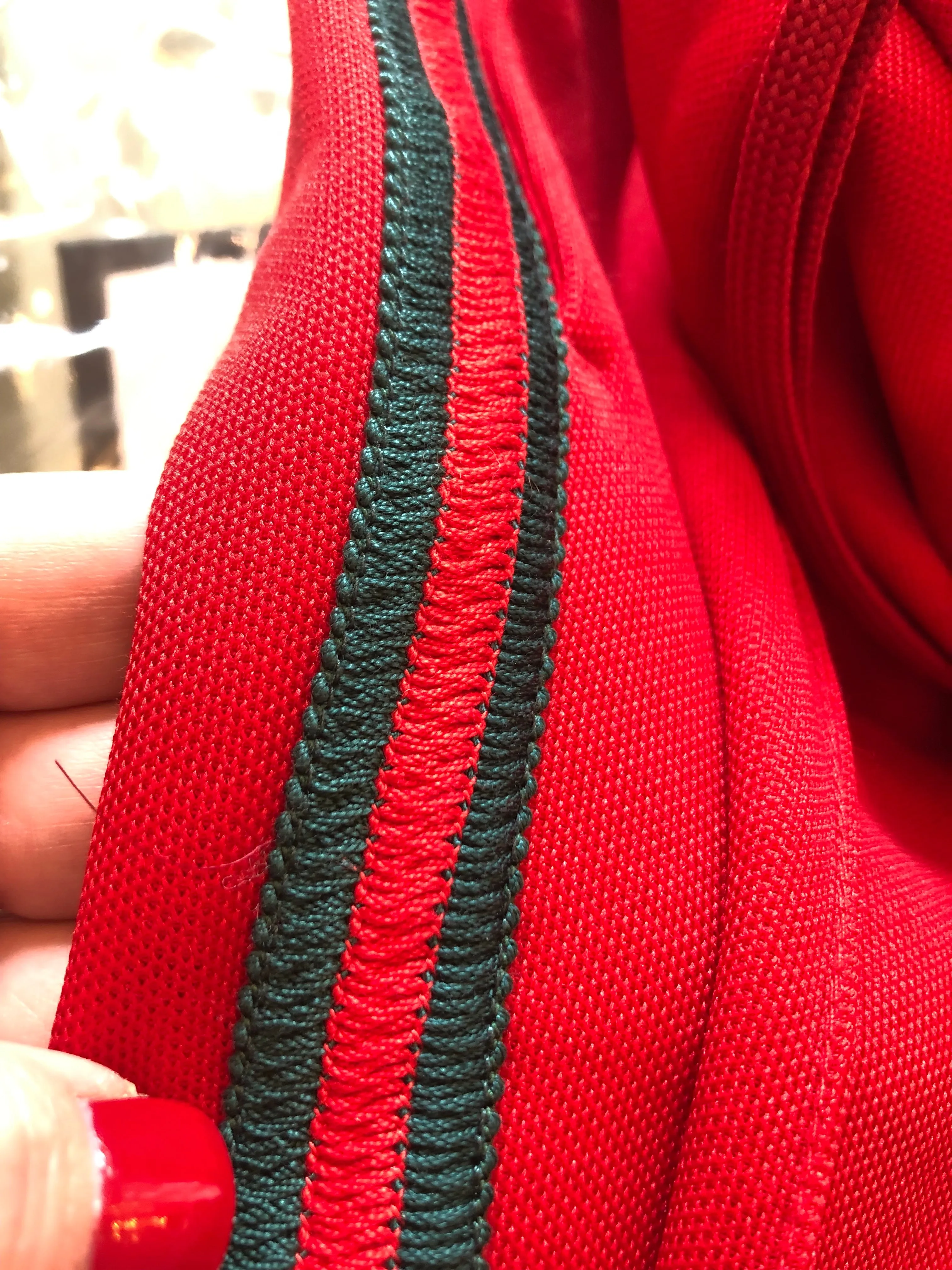 Gucci Green and Red Stripe Track Pants in Red