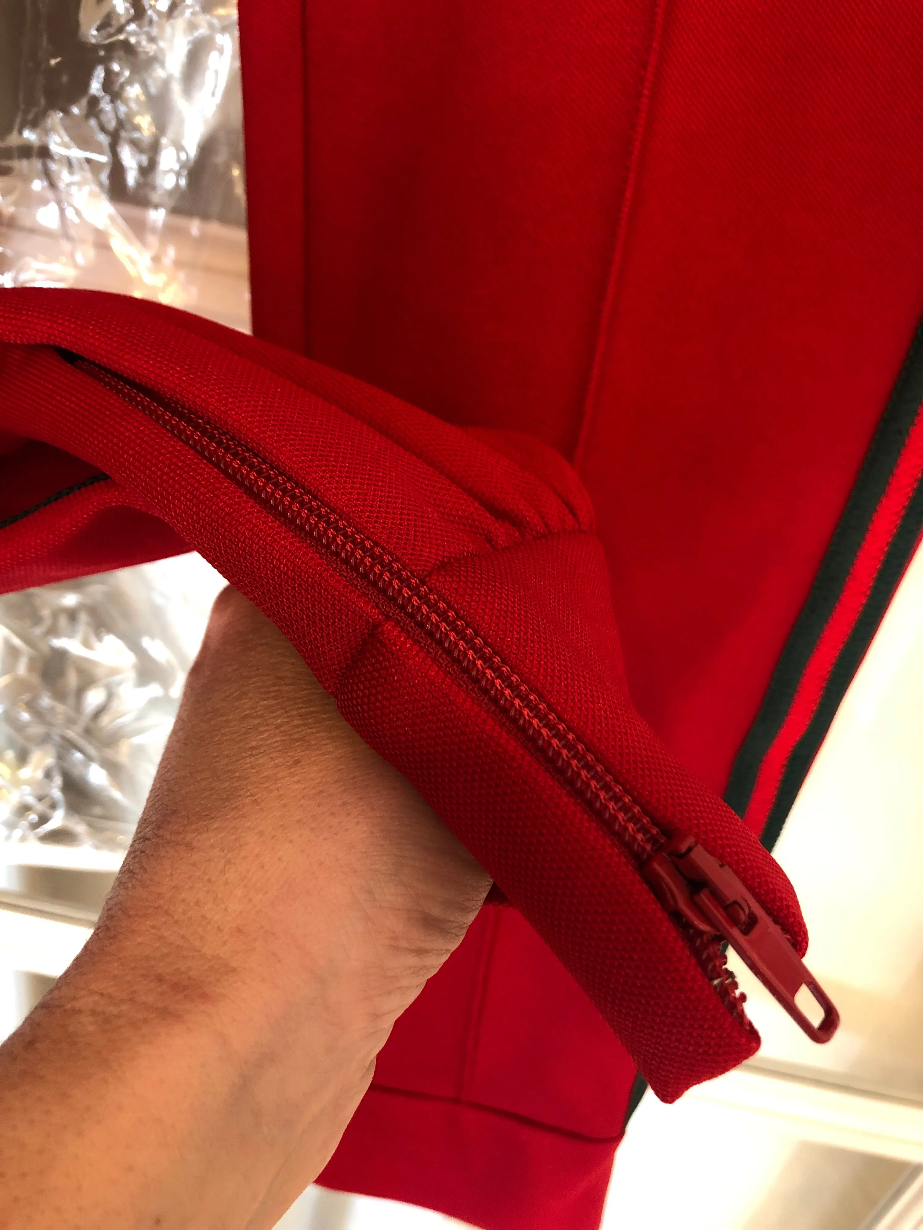 Gucci Green and Red Stripe Track Pants in Red