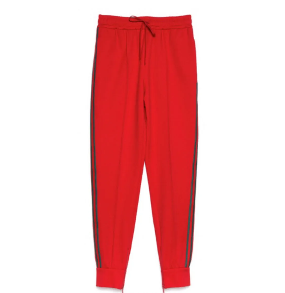 Gucci Green and Red Stripe Track Pants in Red