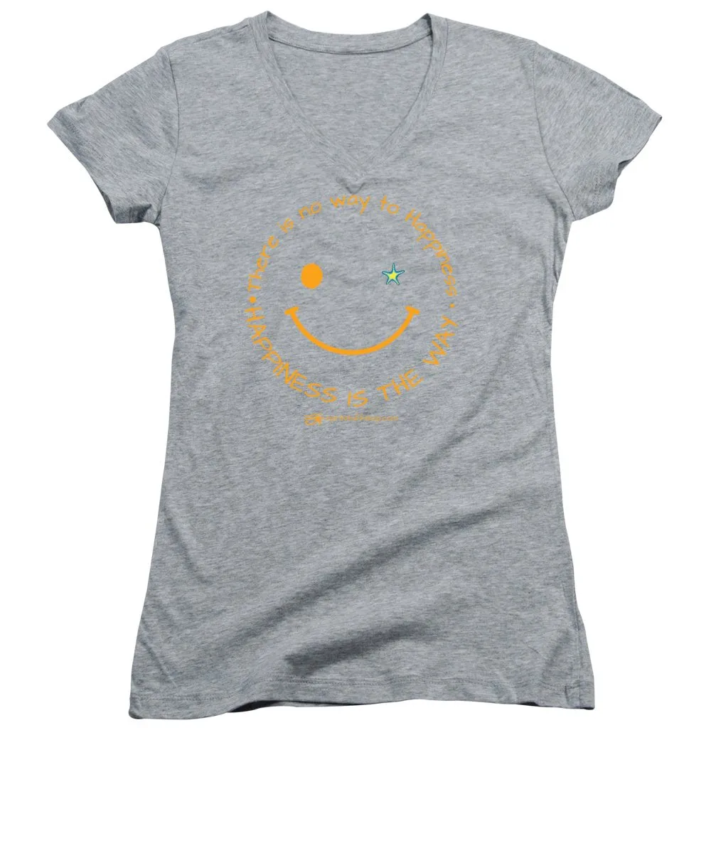 Happiness Is The Way - Women's V-Neck