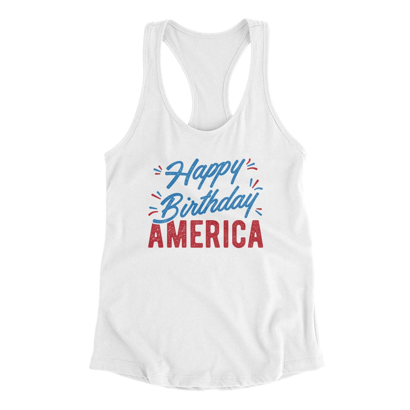 Happy Birthday America Women's Racerback Tank