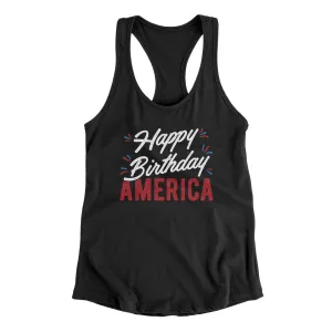 Happy Birthday America Women's Racerback Tank