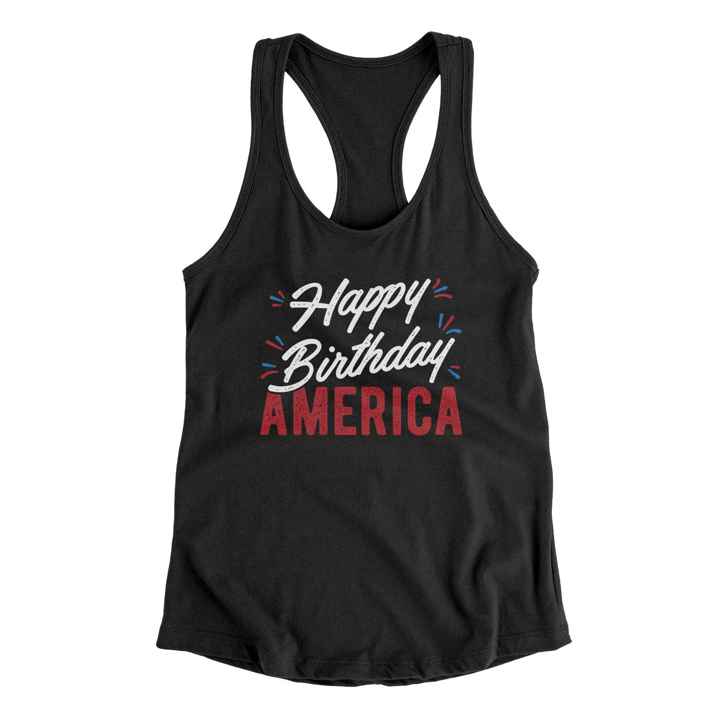 Happy Birthday America Women's Racerback Tank