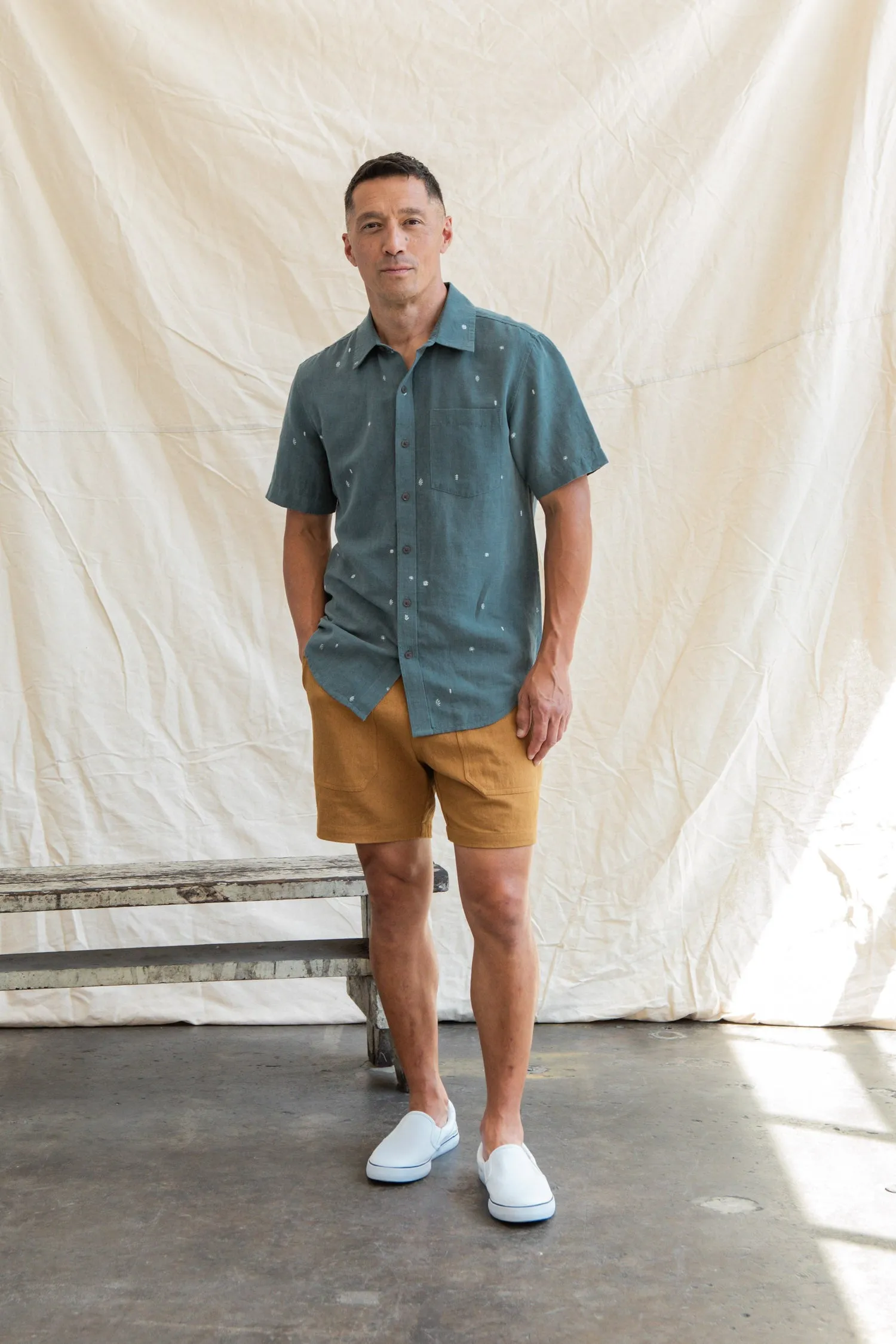 Harbor Slim Shirt / Slate Mini Flora