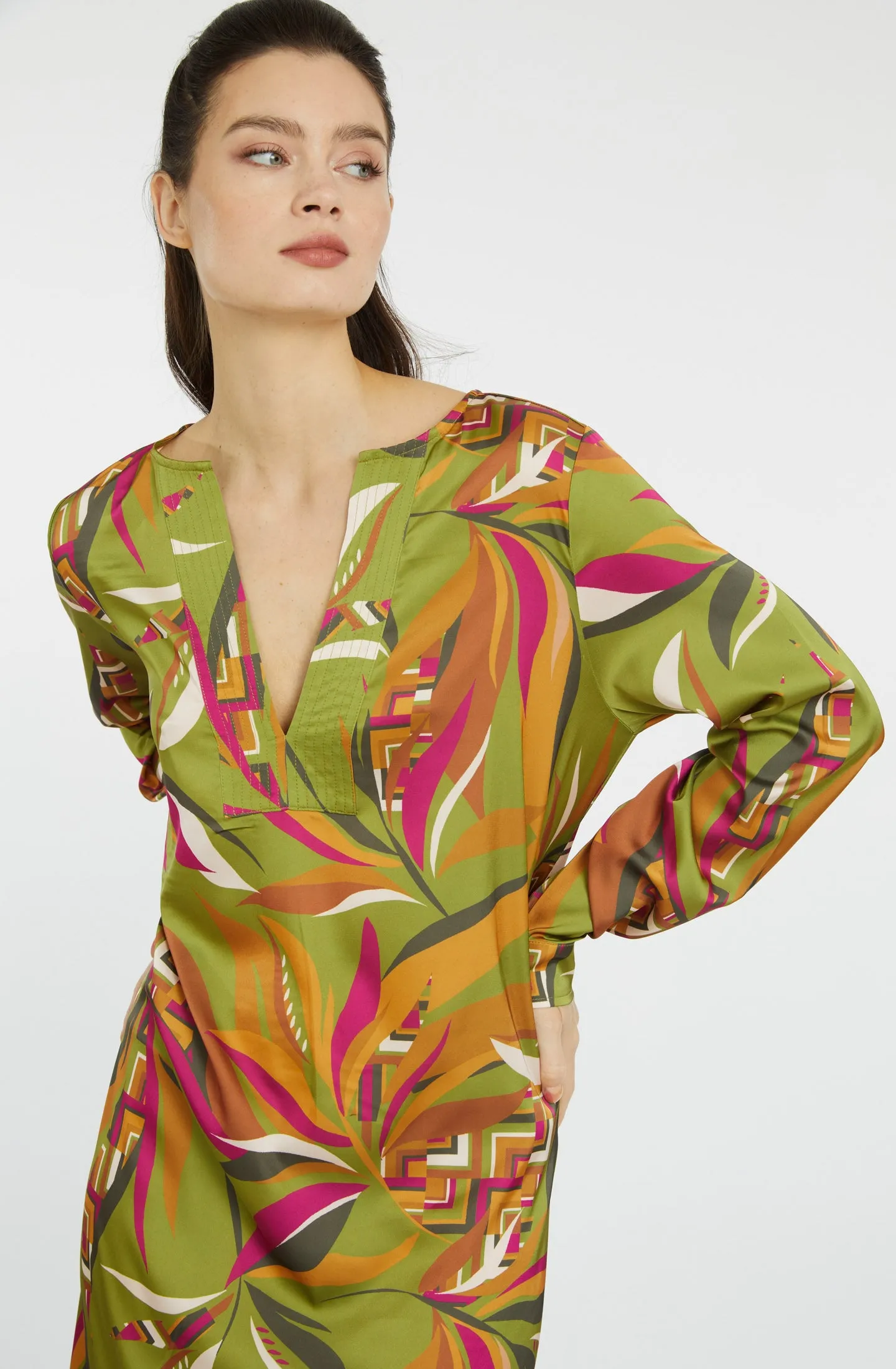 Havana Long Sleeve Tunic Dress