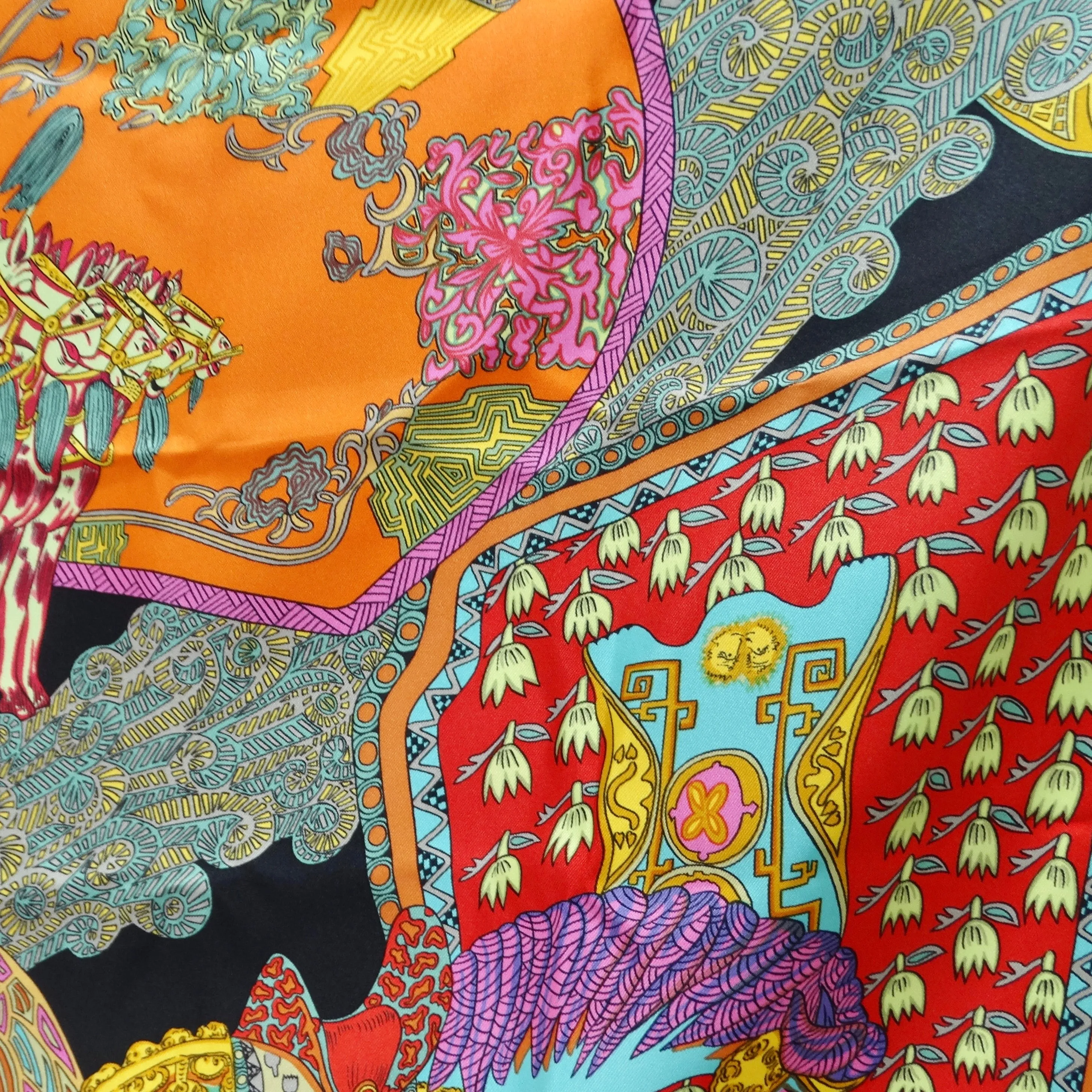 Hermes Art Des Steppes Silk Scarf