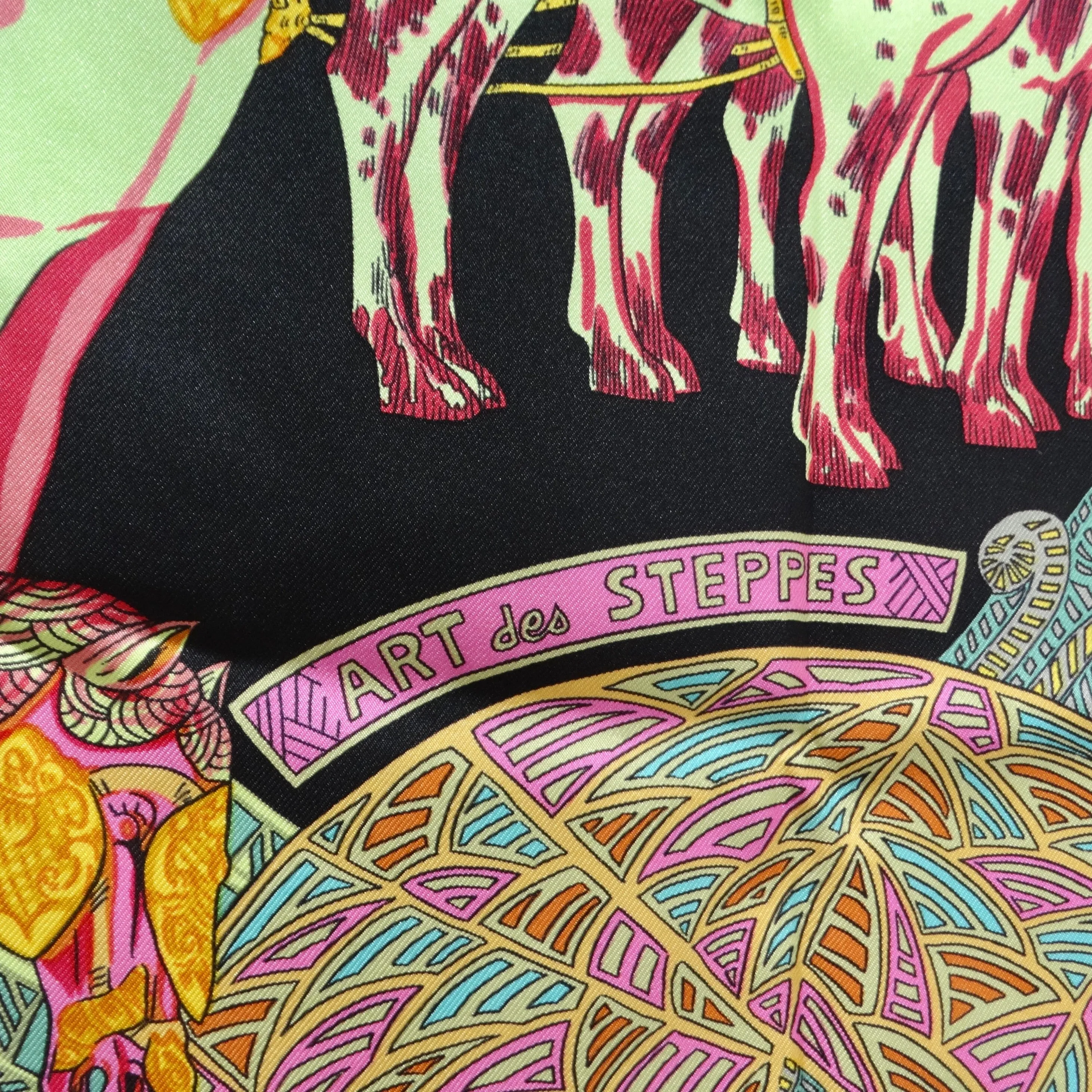 Hermes Art Des Steppes Silk Scarf