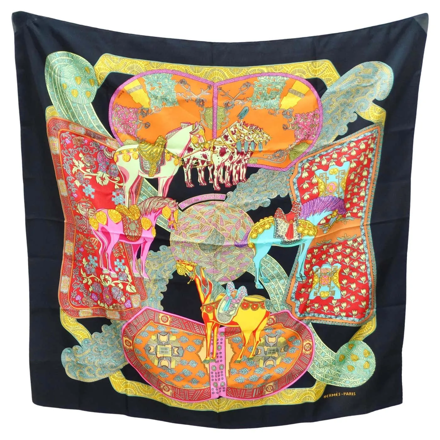 Hermes Art Des Steppes Silk Scarf