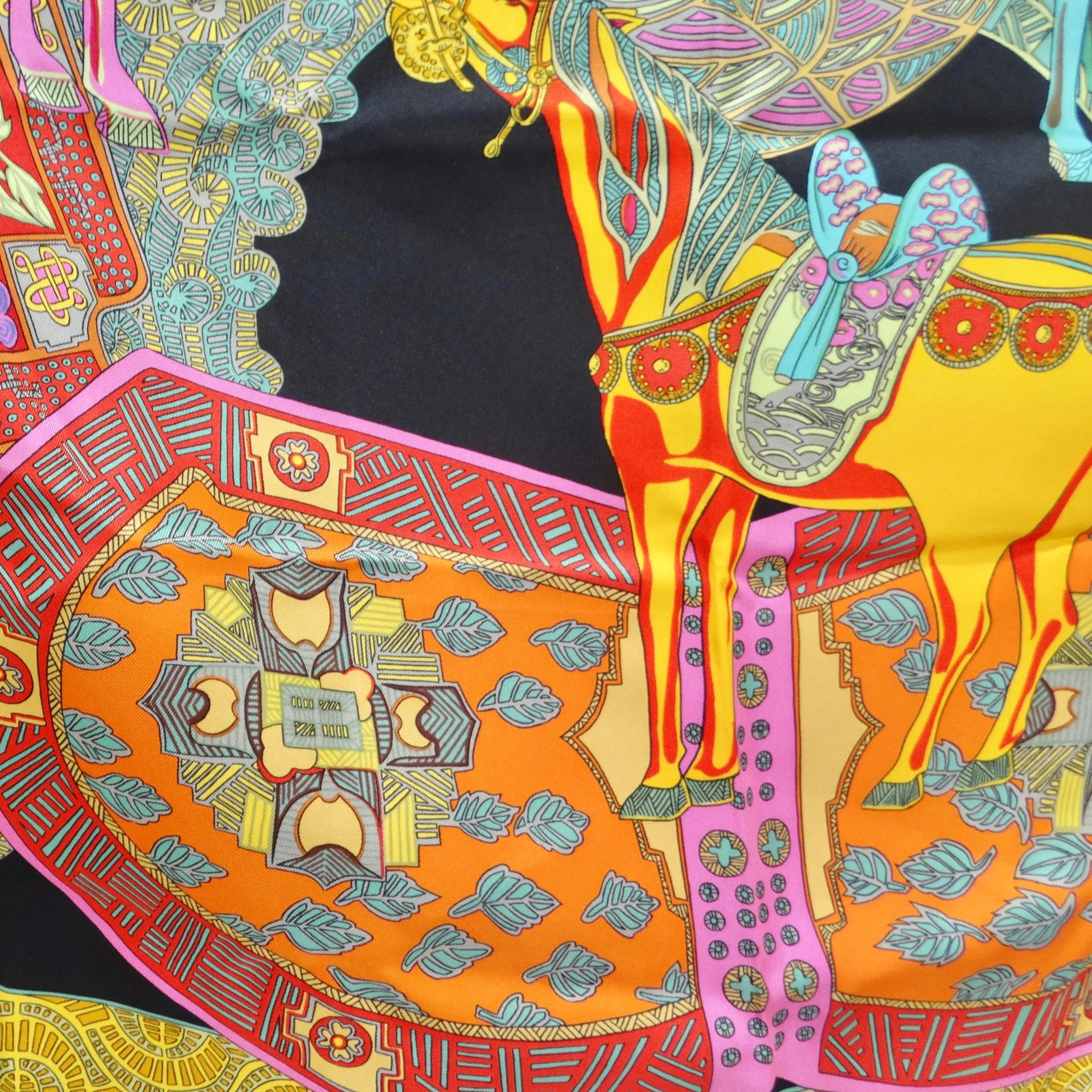Hermes Art Des Steppes Silk Scarf