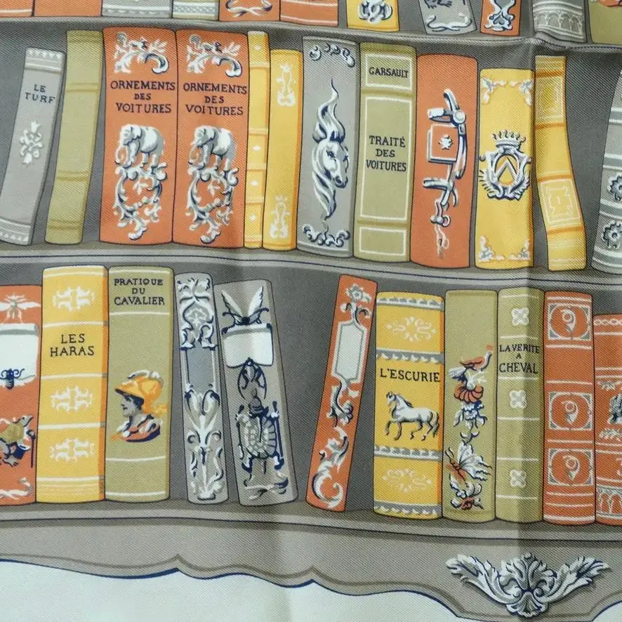 Hermes Bibliotheque Silk Scarf