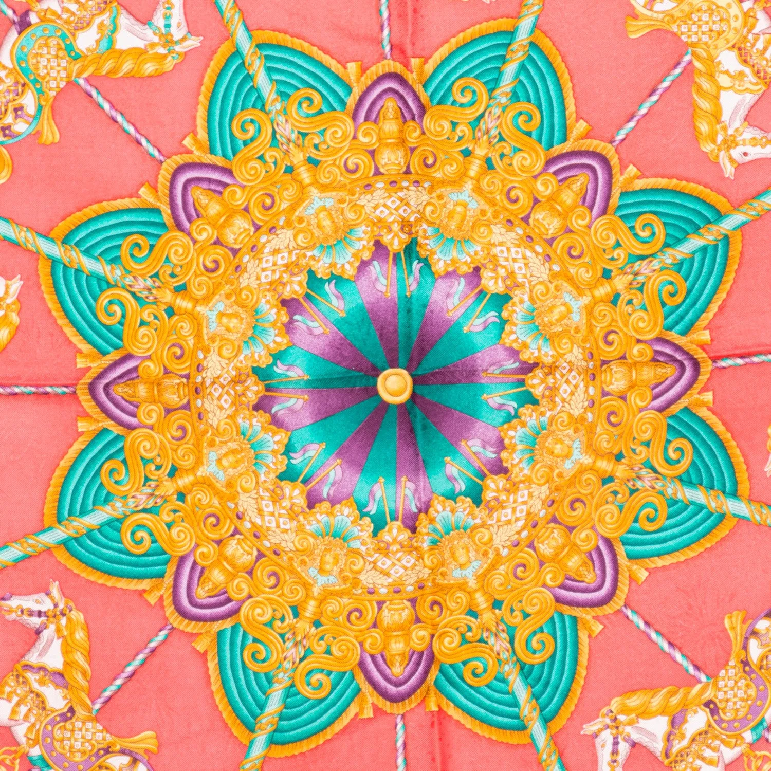 Hermes Printed Silk Scarf
