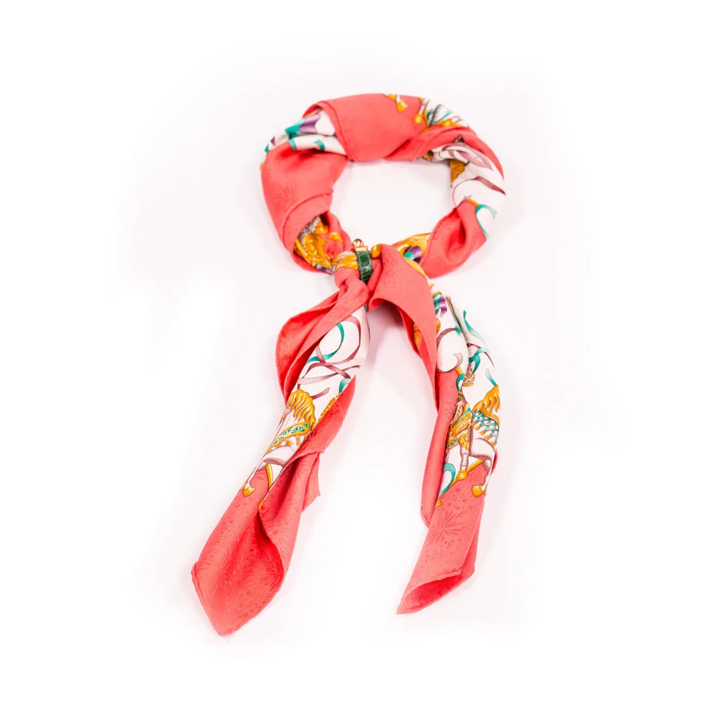 Hermes Printed Silk Scarf