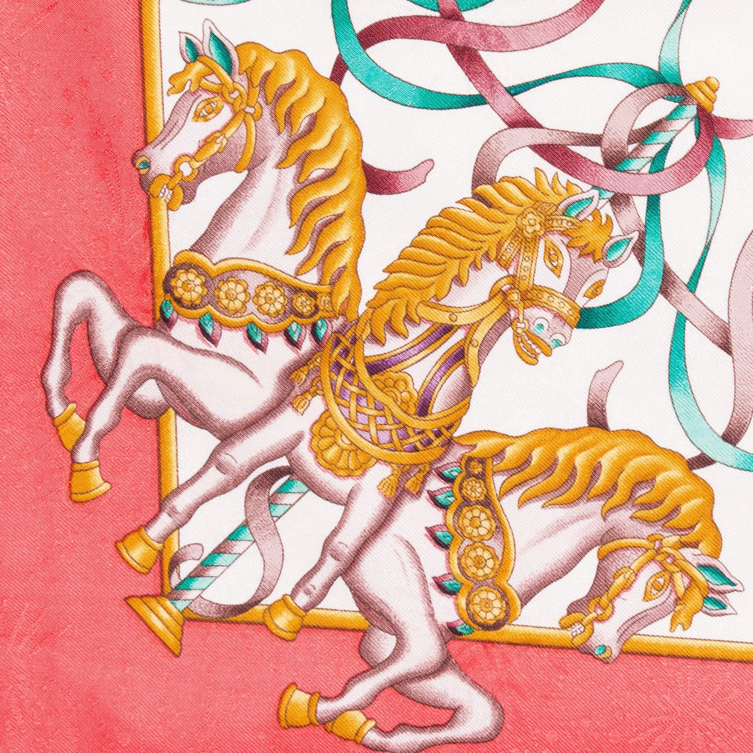 Hermes Printed Silk Scarf