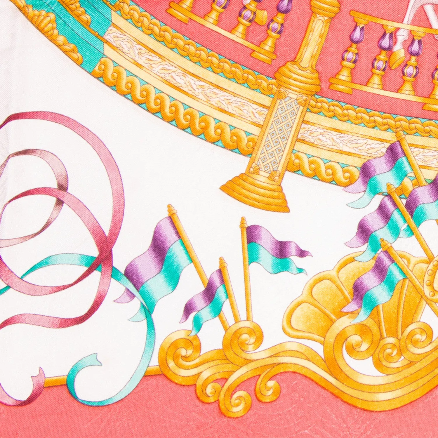 Hermes Printed Silk Scarf