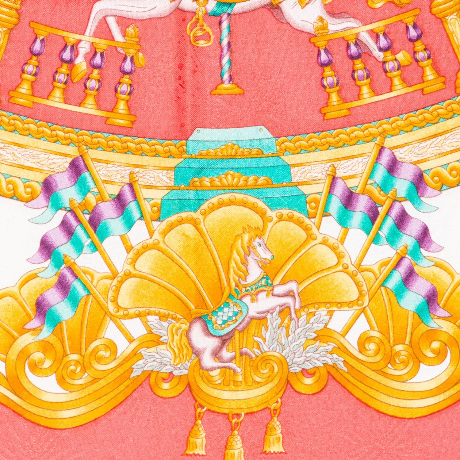 Hermes Printed Silk Scarf